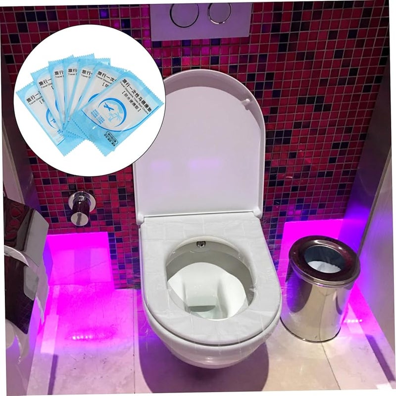 أغطية مقاعد المرحاض القابلة للتصرف 2 قطعة، بطانة المرحاض المحمولة السميكة للسفر - Image 4